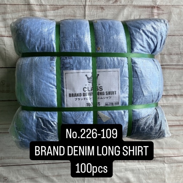 ١100塡֥ɥǥ˥󥰥 BRAND DENIM LONG SHIRT100pcs