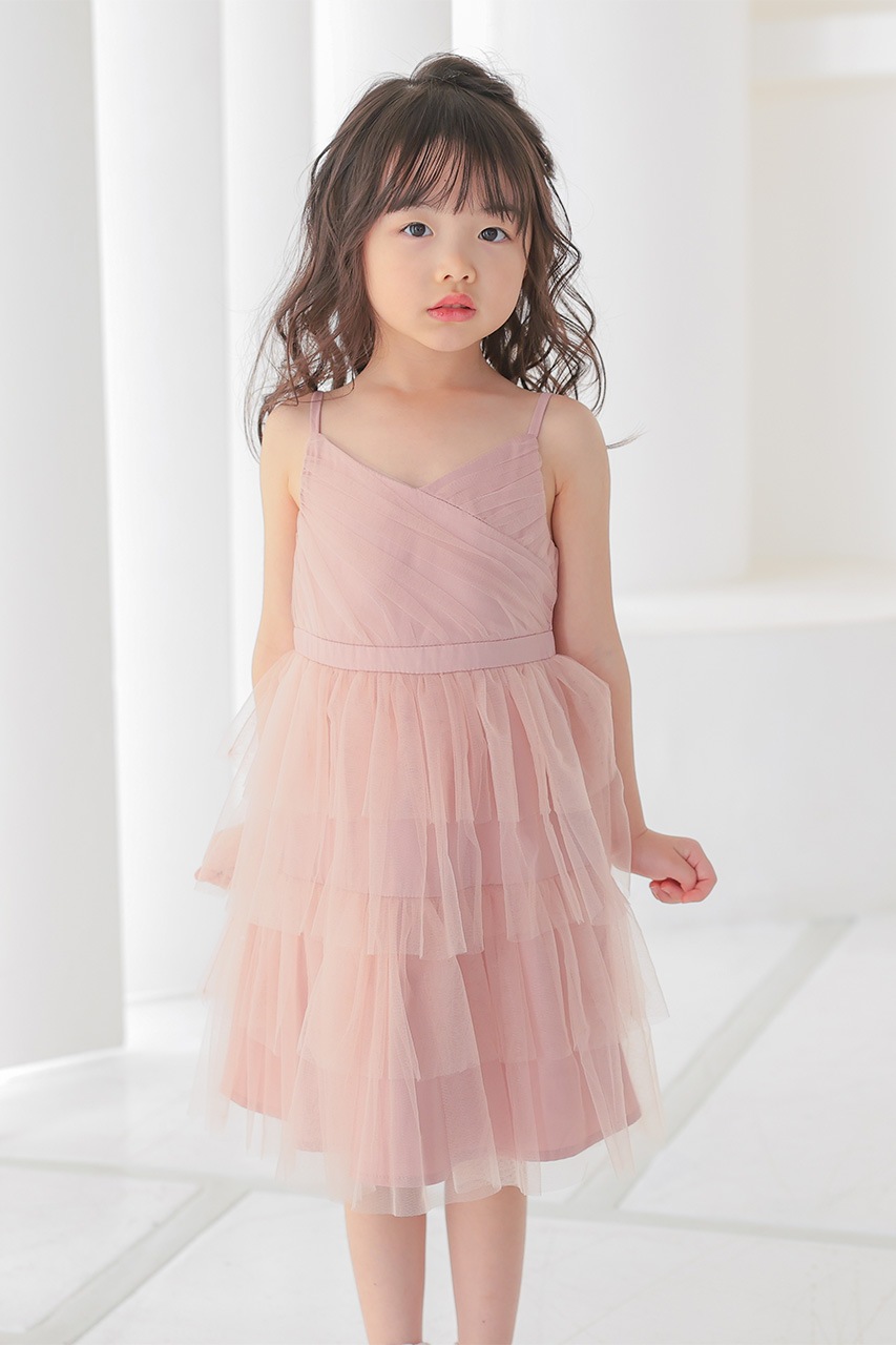 Kids ティアードチュールドレス 3歳｜結婚式のパーティードレスなら 