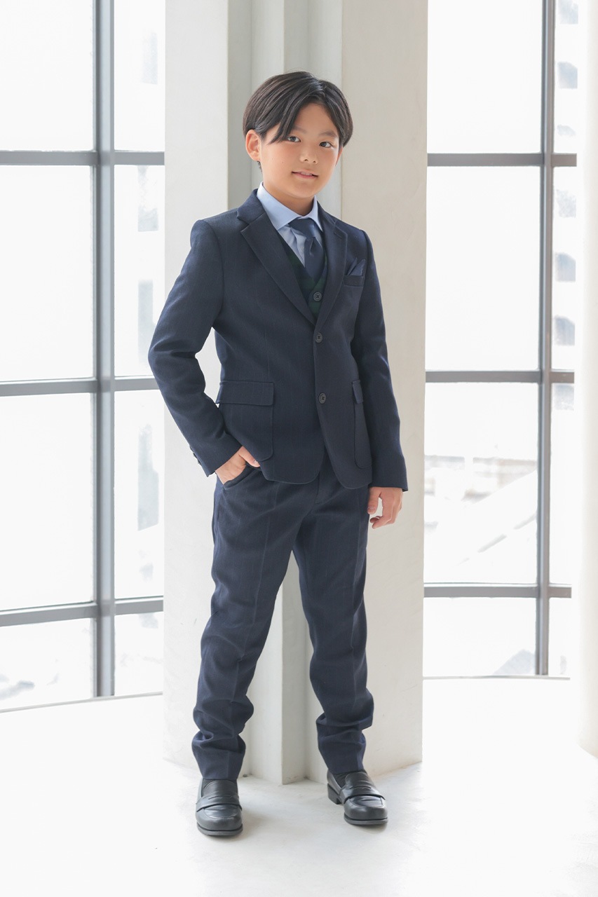 Boys チェックベストフルセットスーツ 150cm(シャツ/ジャケット/ベスト