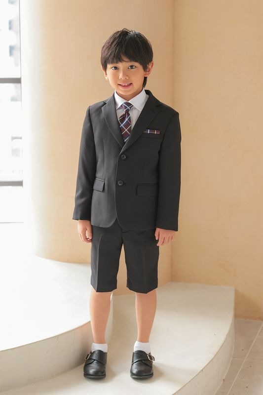 組み合わせが選べる】Boys グレーチェックフルセットスーツ 120cm