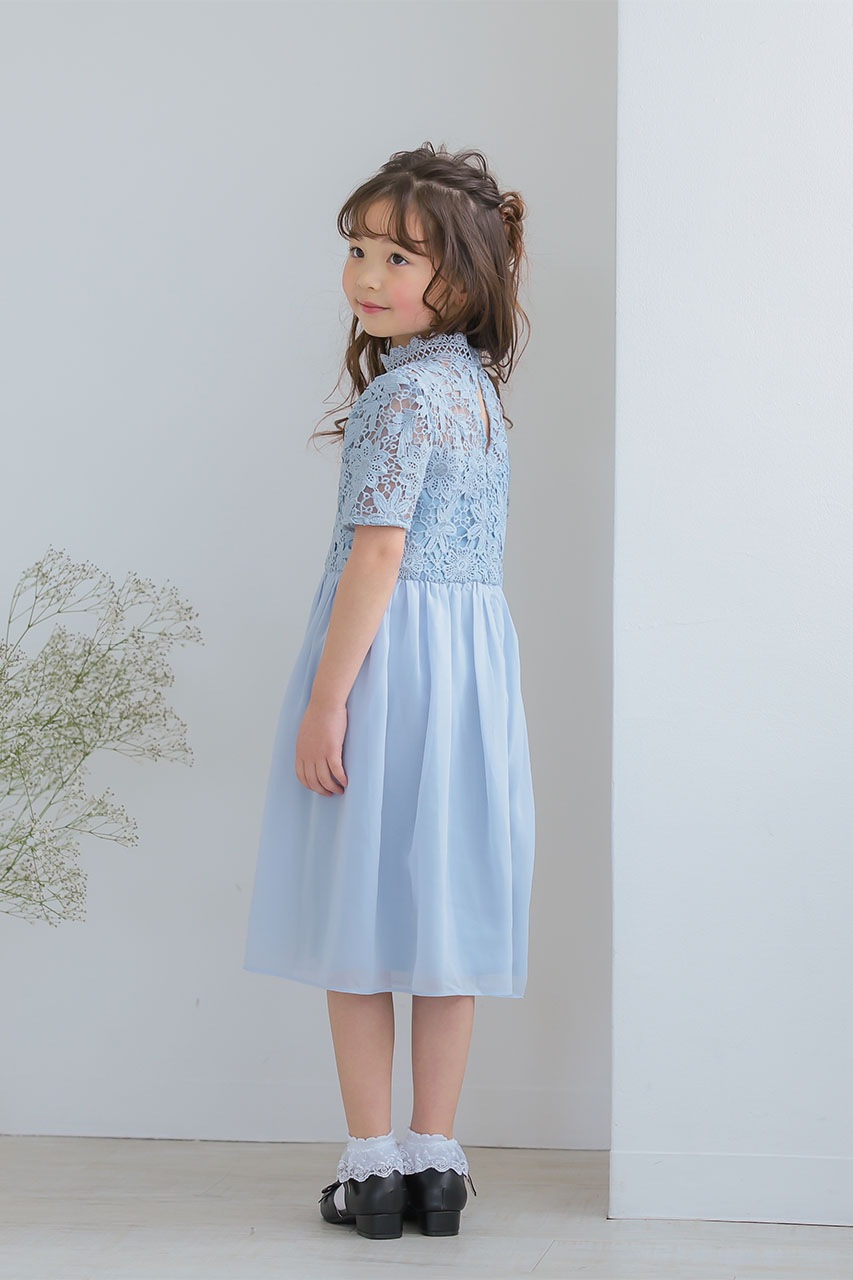 Kids ハイネックAラインドレス 6歳｜結婚式のパーティードレスなら
