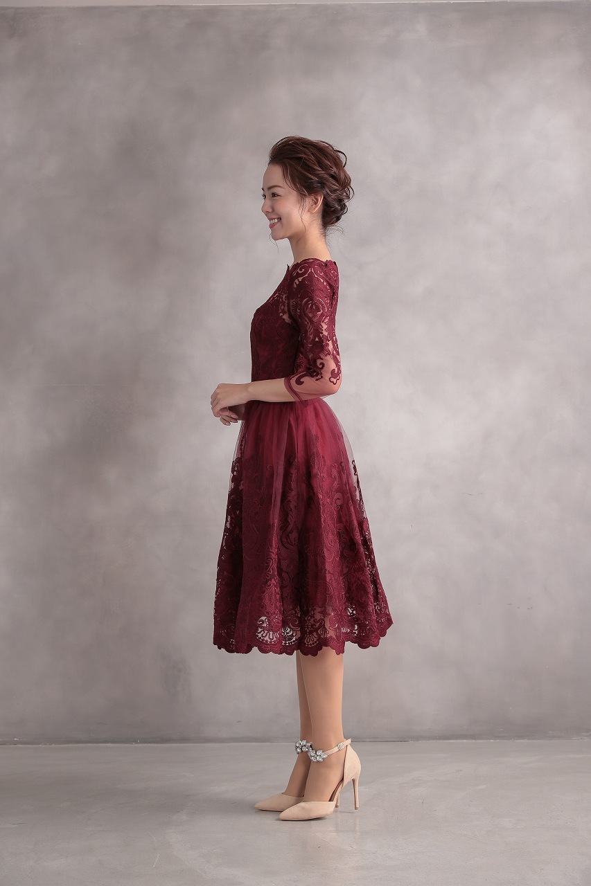 レースディテールAラインドレス(Lサイズ/ランクS)｜結婚式のパーティー