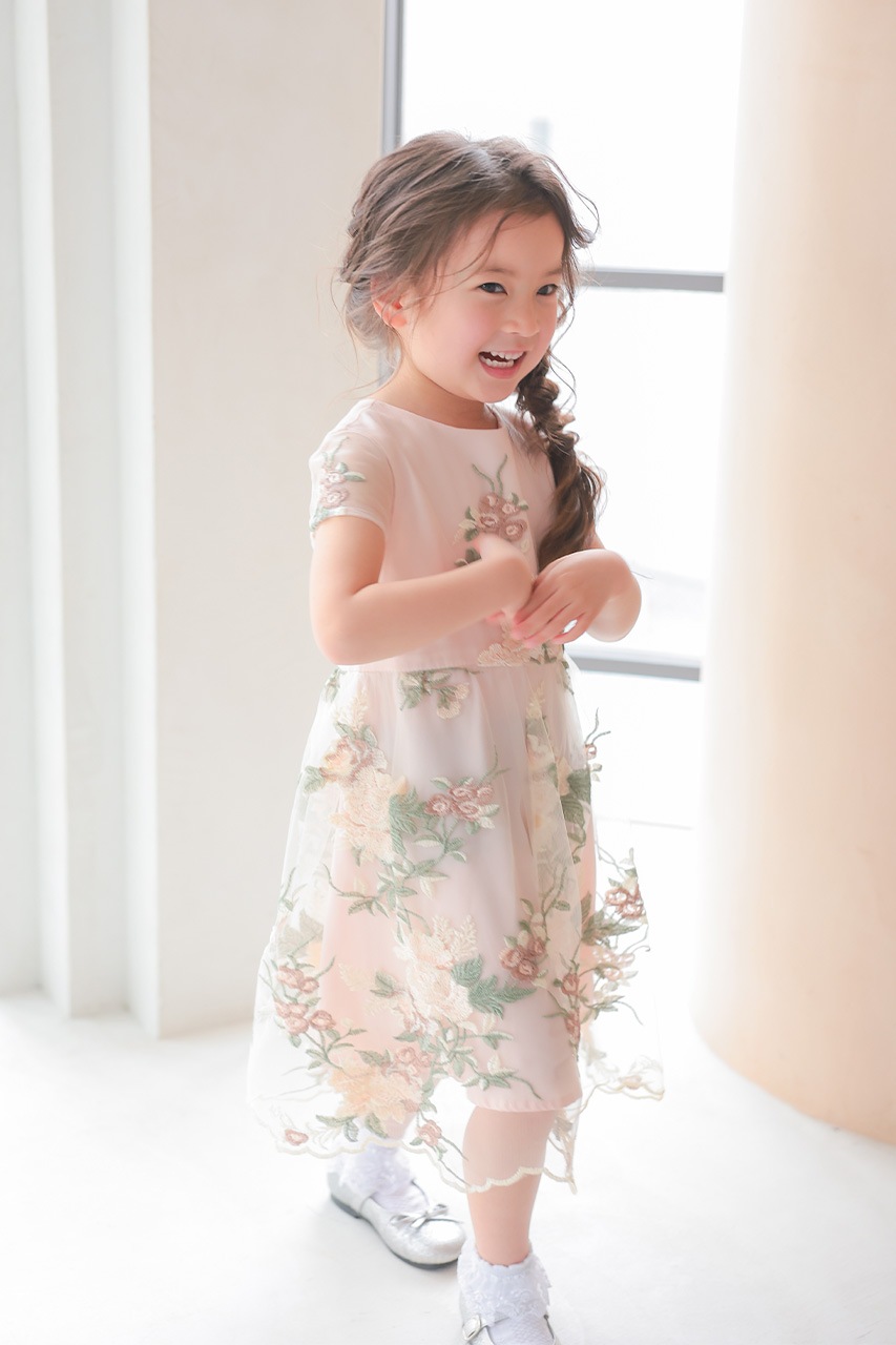 Kids エンブロイダリーフレアドレス 3歳｜結婚式のパーティー