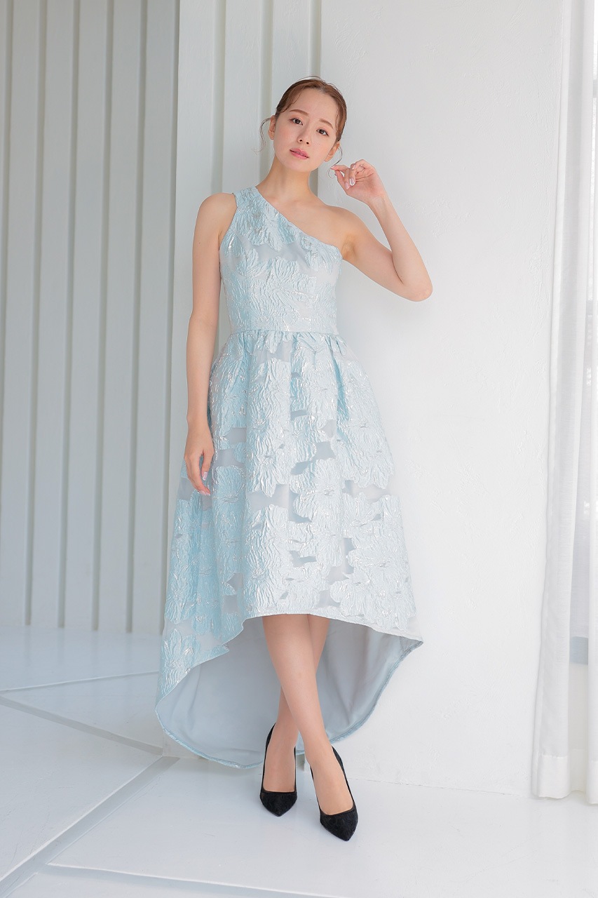 【MARCHESA NOTTE】フローラル ワンショルダードレス Marchesa Notte One Shoulder Floral Dress - Runway Catalog