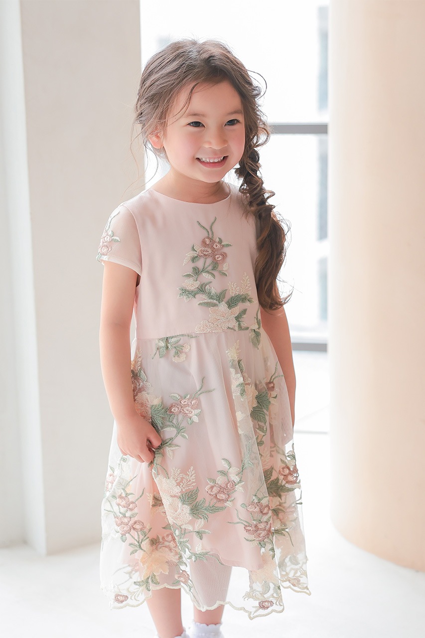 Kids エンブロイダリーフレアドレス 6歳｜結婚式のパーティー