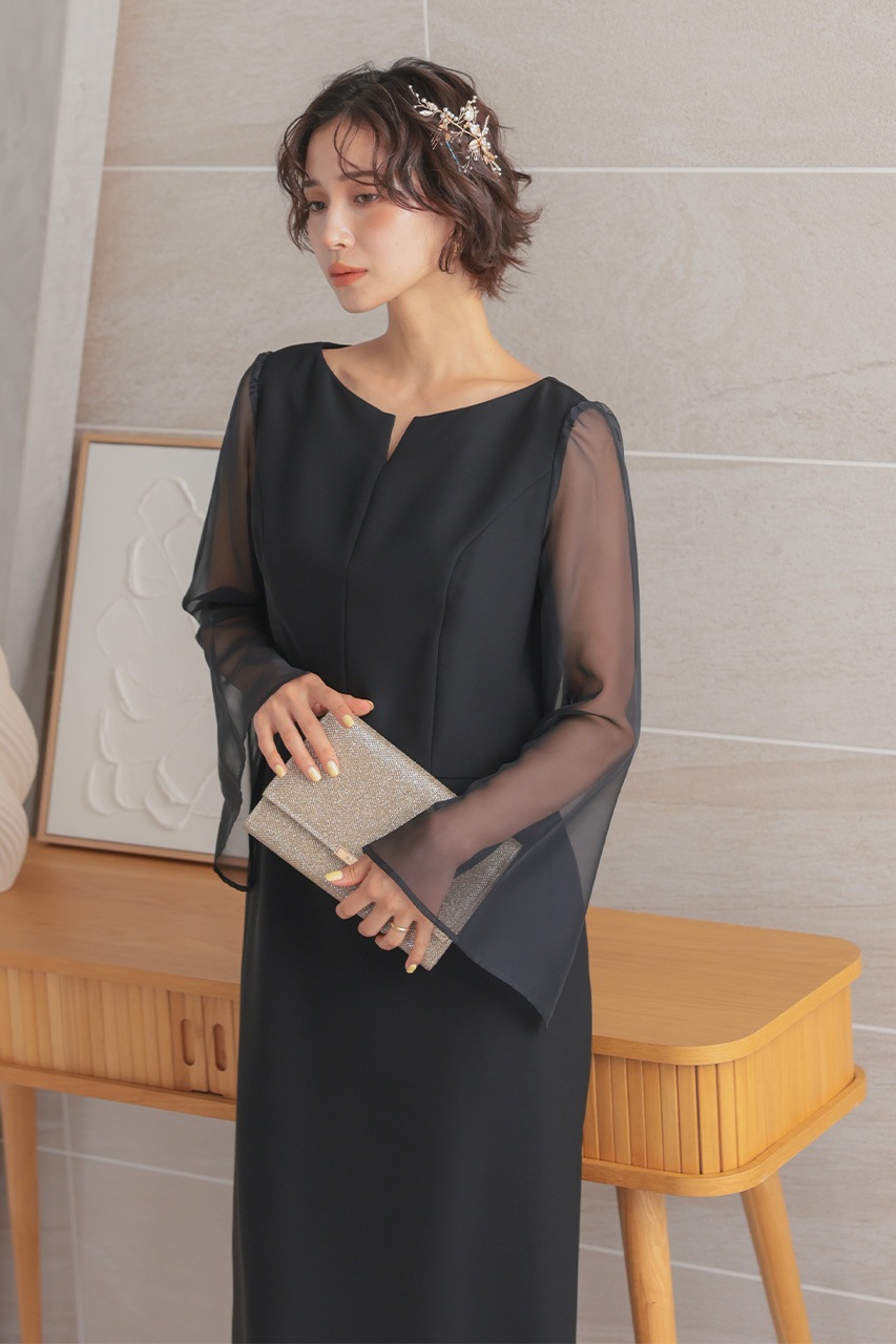 スリットスリーブフォーマルドレス M｜結婚式のパーティードレスなら 