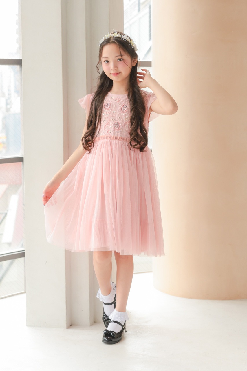 販売のみ】Kids パール＆フラワー ヘッドドレス イエロー｜結婚式の