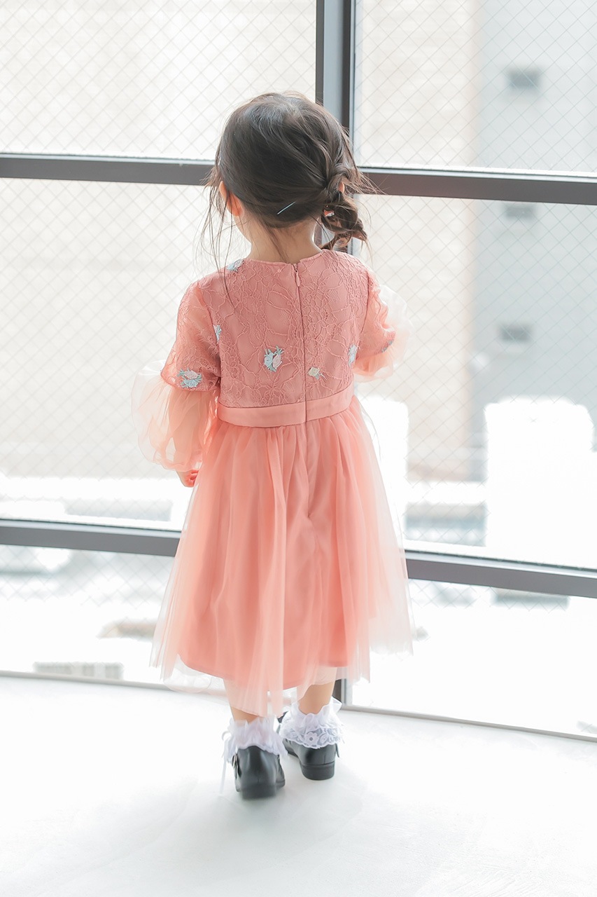 Kids バルーンスリーブチュールドレス 3歳｜結婚式のパーティー