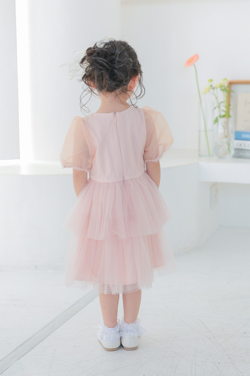 ピンク フリル付き チュールドレス M10937849工場 直営 店