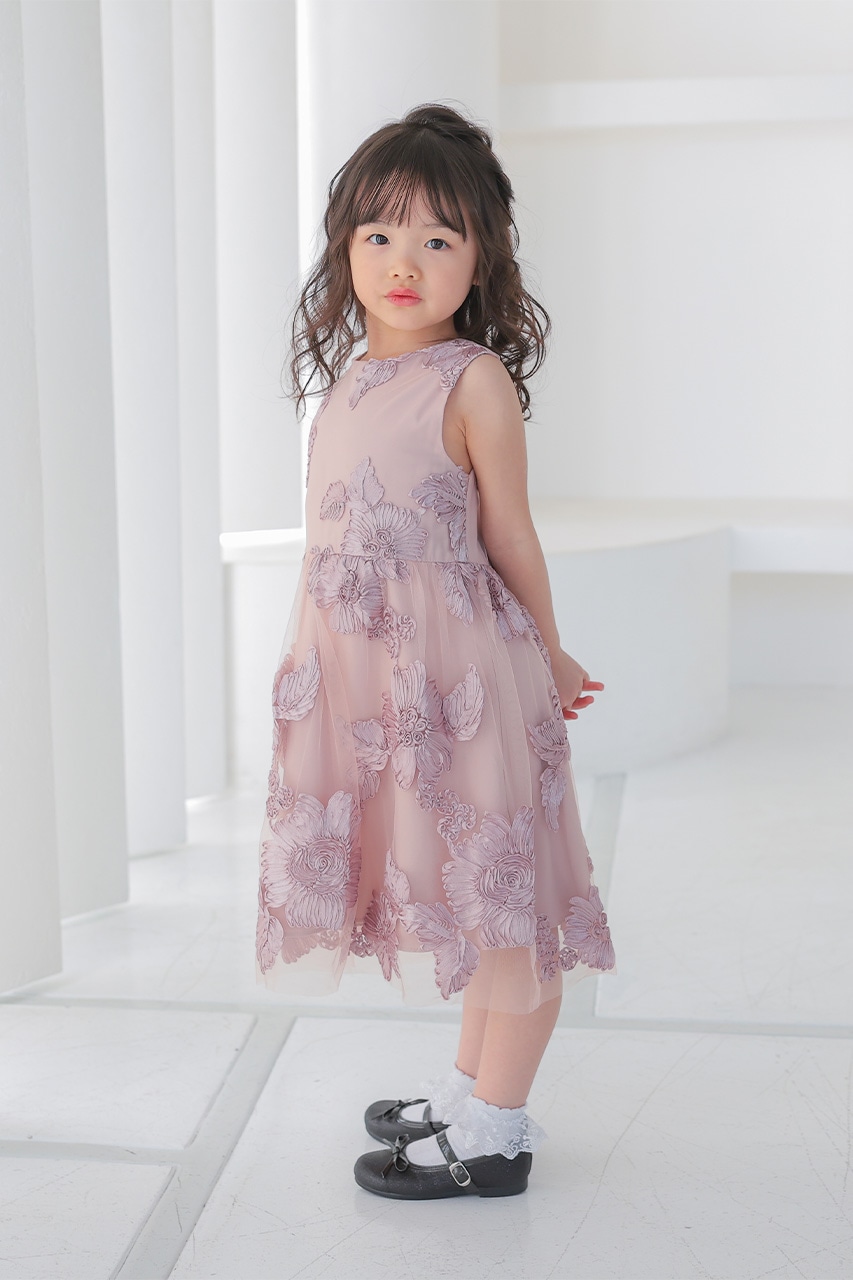 Kids 3Dエンブロイダリードレス 4歳｜結婚式のパーティードレスなら
