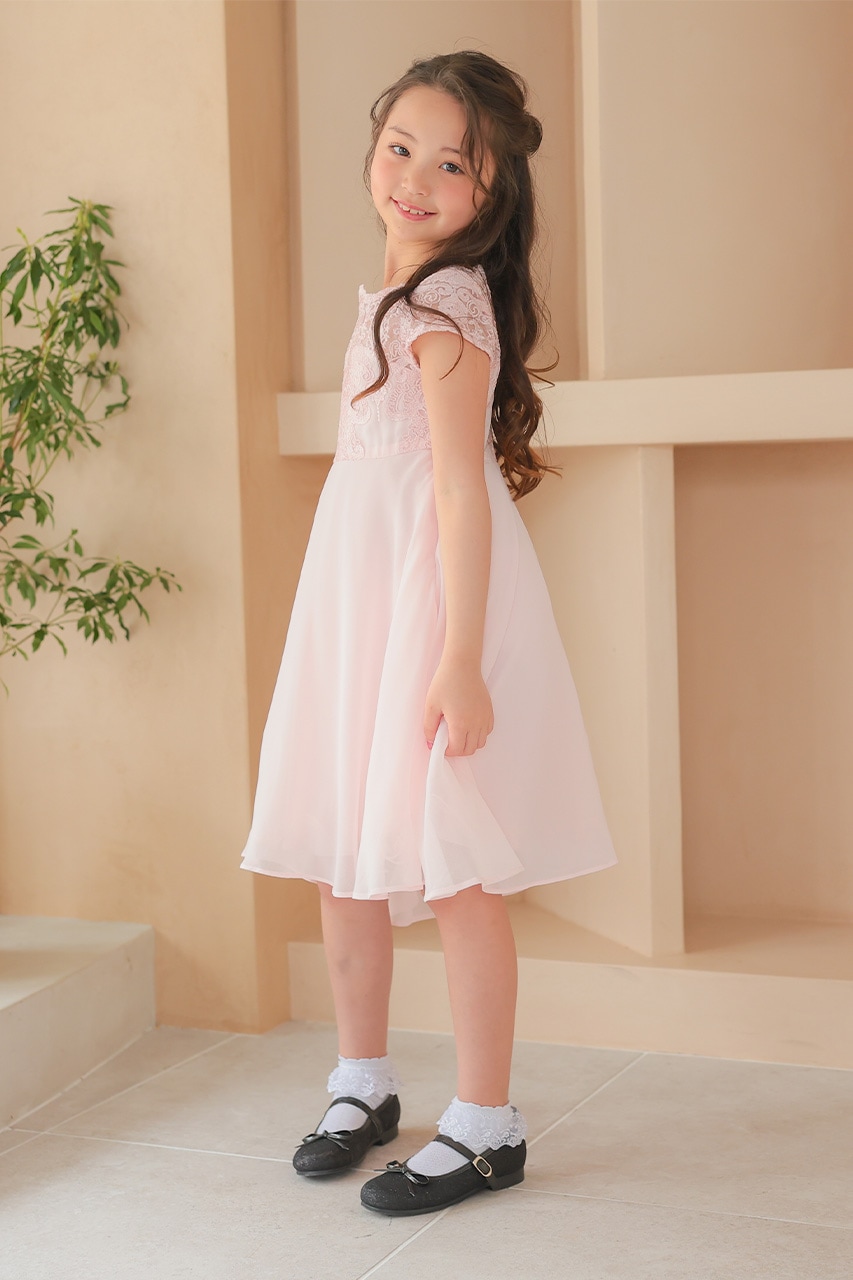 GG エンブロイダリー ドレス ピンク ミニ ロゴ ピンクのエンブロイ