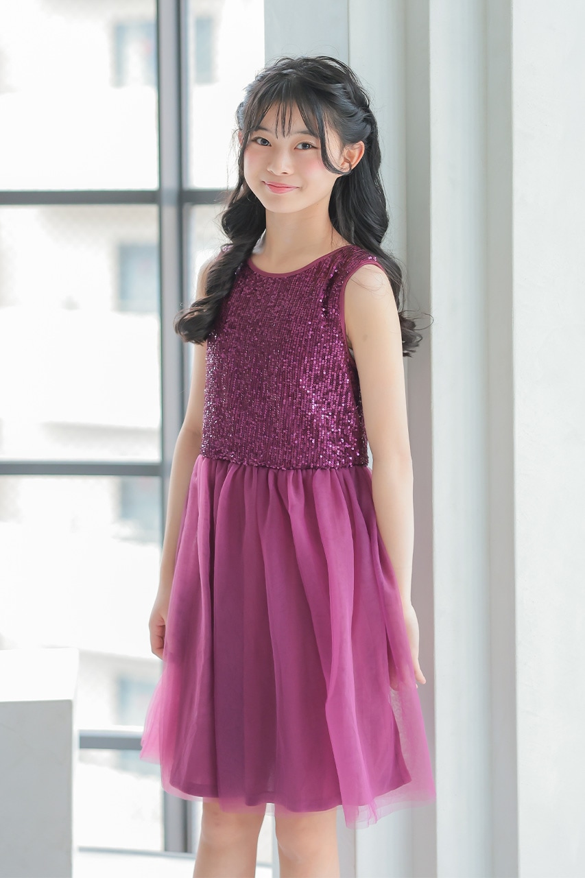 【size150】チュールドレス　スパンコールドレス 発表会コンクール size150】チュールドレス スパンコールドレス 発表会コンクール