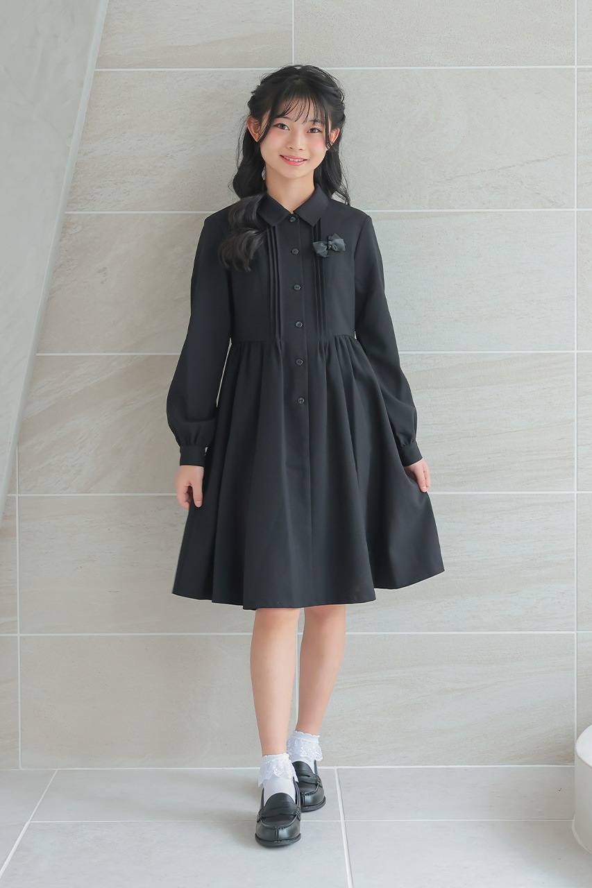 Girls タックリボンフォーマルワンピース 140cm｜結婚式のパーティー
