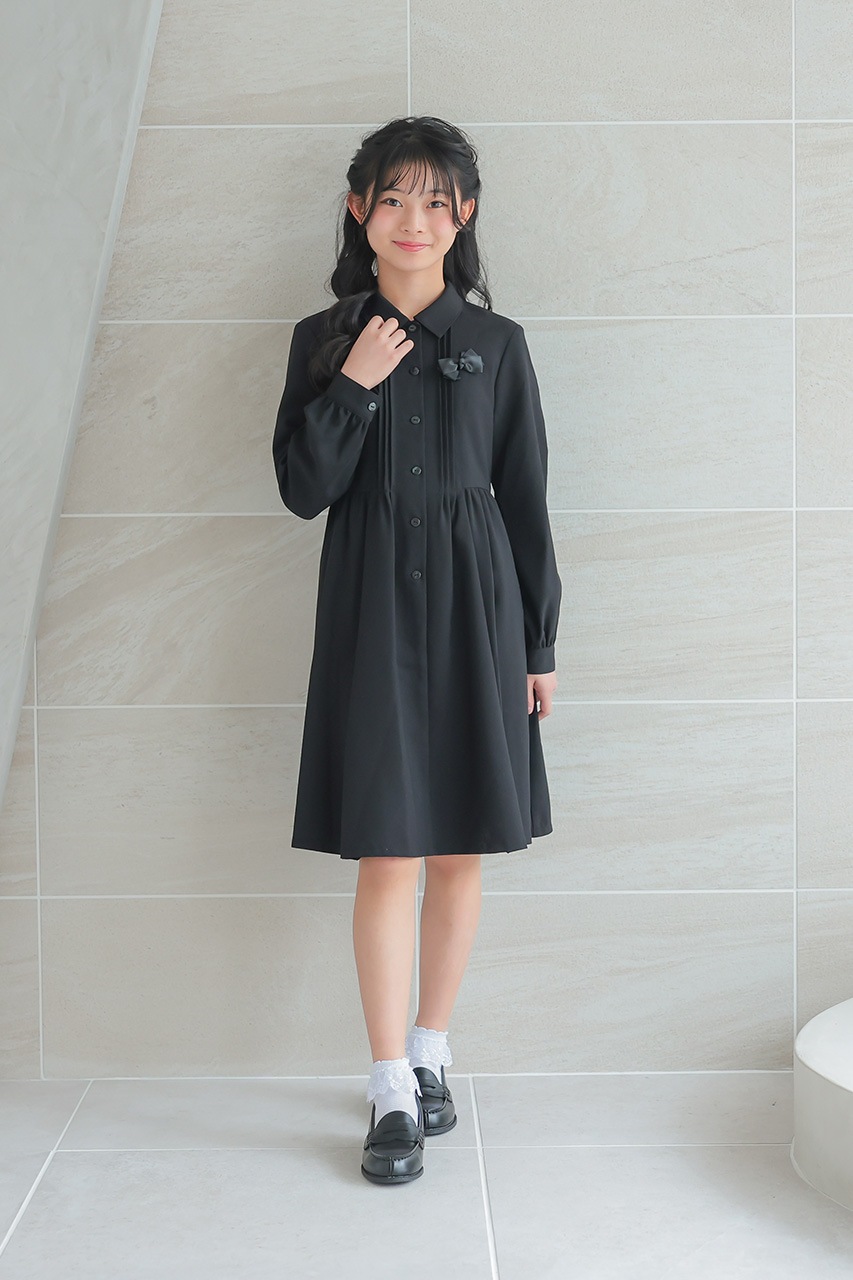 Girls タックリボンフォーマルワンピース 140cm｜結婚式のパーティー