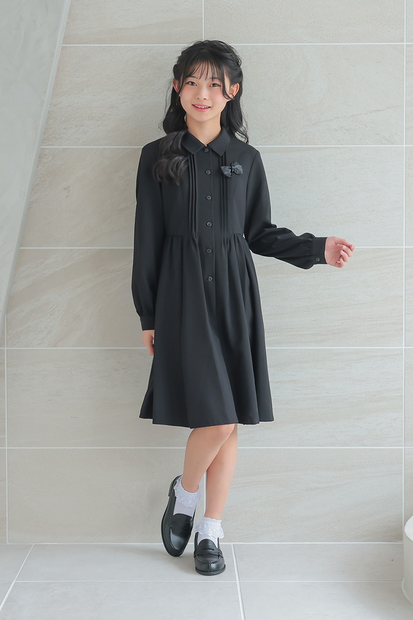 Girls タックリボンフォーマルワンピース 140cm｜結婚式のパーティー