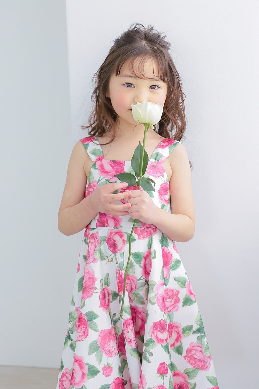 Kids フラワープリントワンピース 3歳 レンタルドレスのclassy