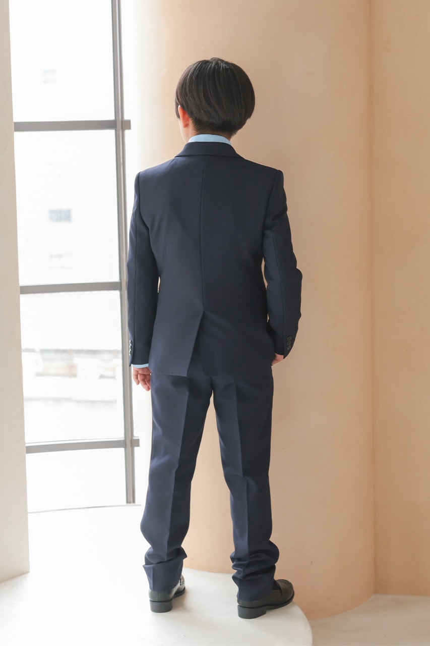 Boys 2つ釦ベーシックフォーマルスーツ ネイビー 160cm(シャツ