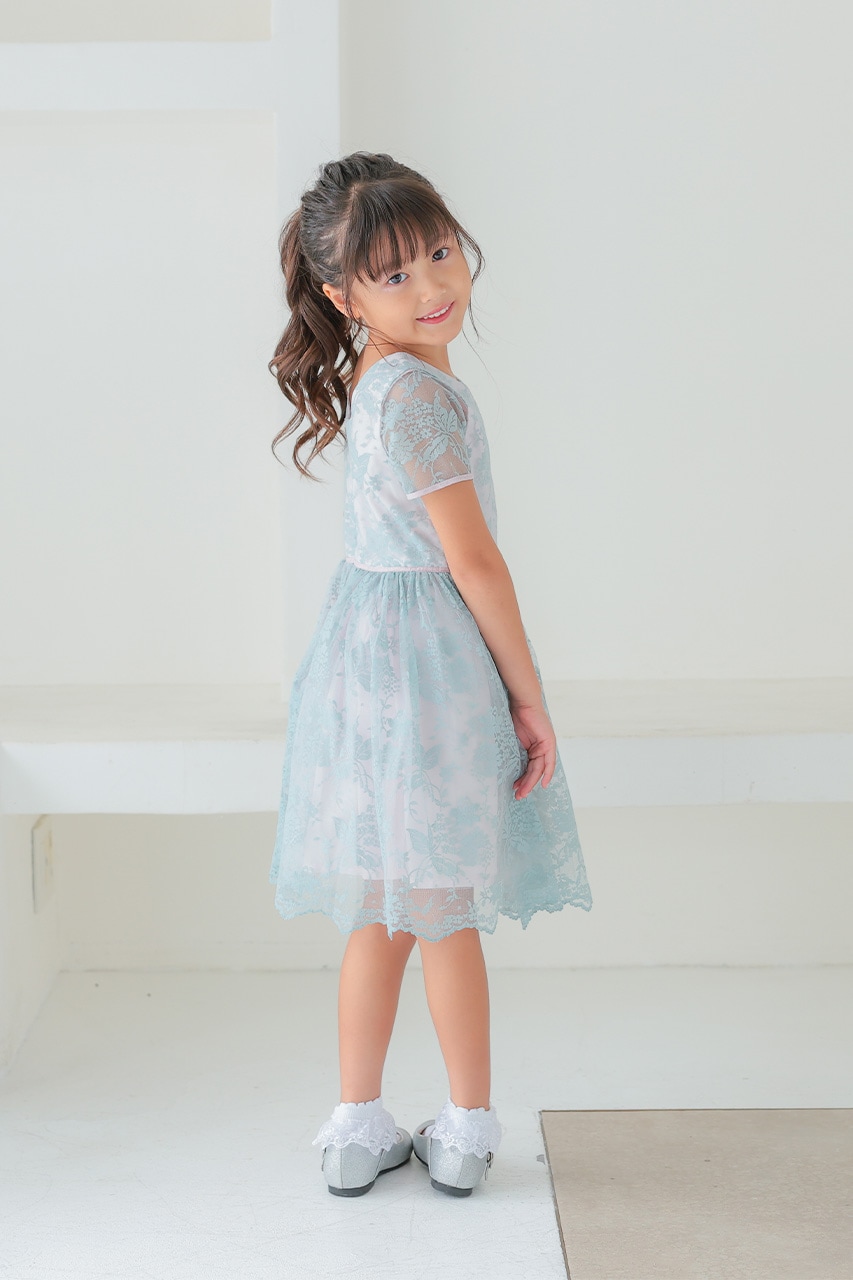 Kids セージレースプリンセスドレス 5-6歳｜結婚式のパーティー