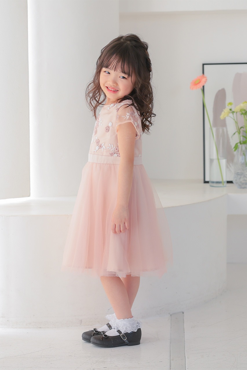 Kids フラワーエンブロイダリードレス 5歳｜結婚式のパーティー