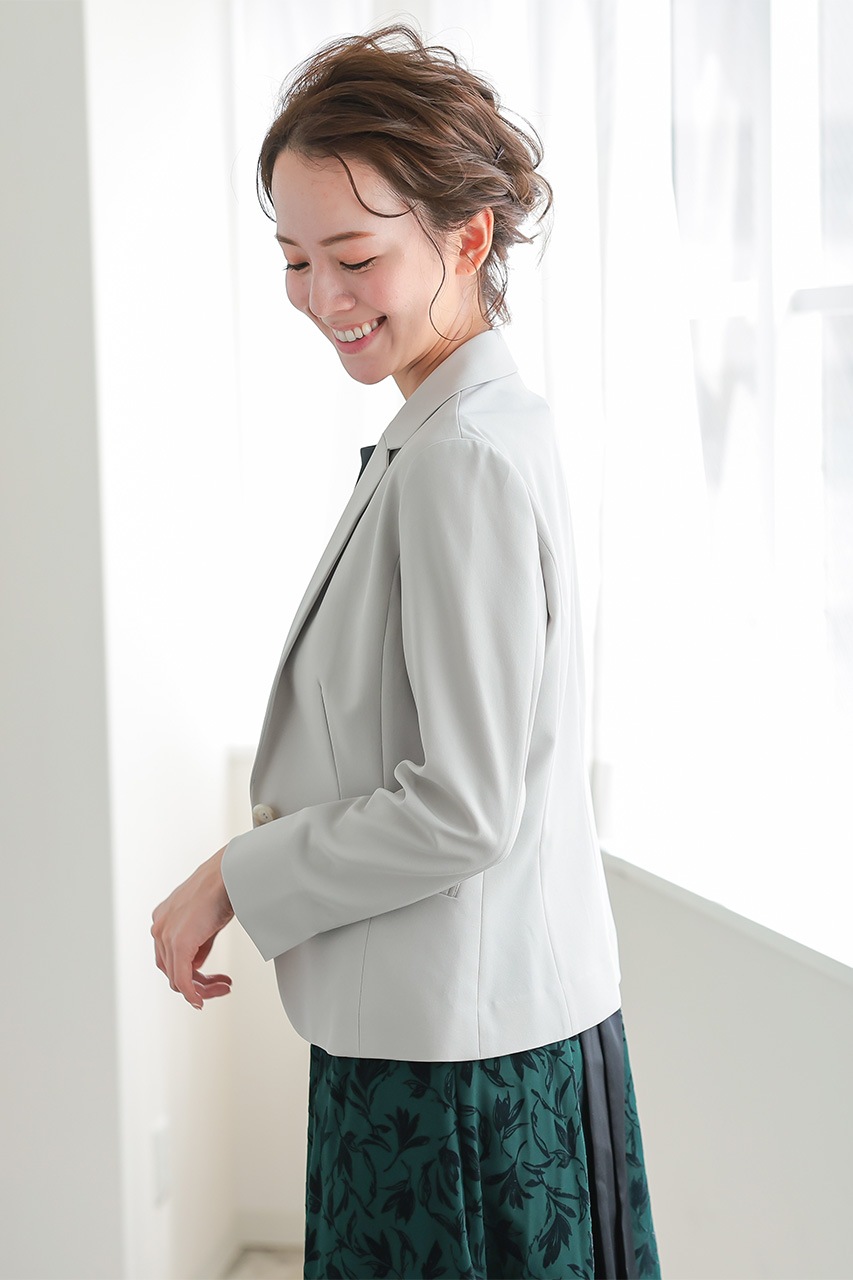 ウォッシャブルテーラードジャケット グレー/S｜結婚式の