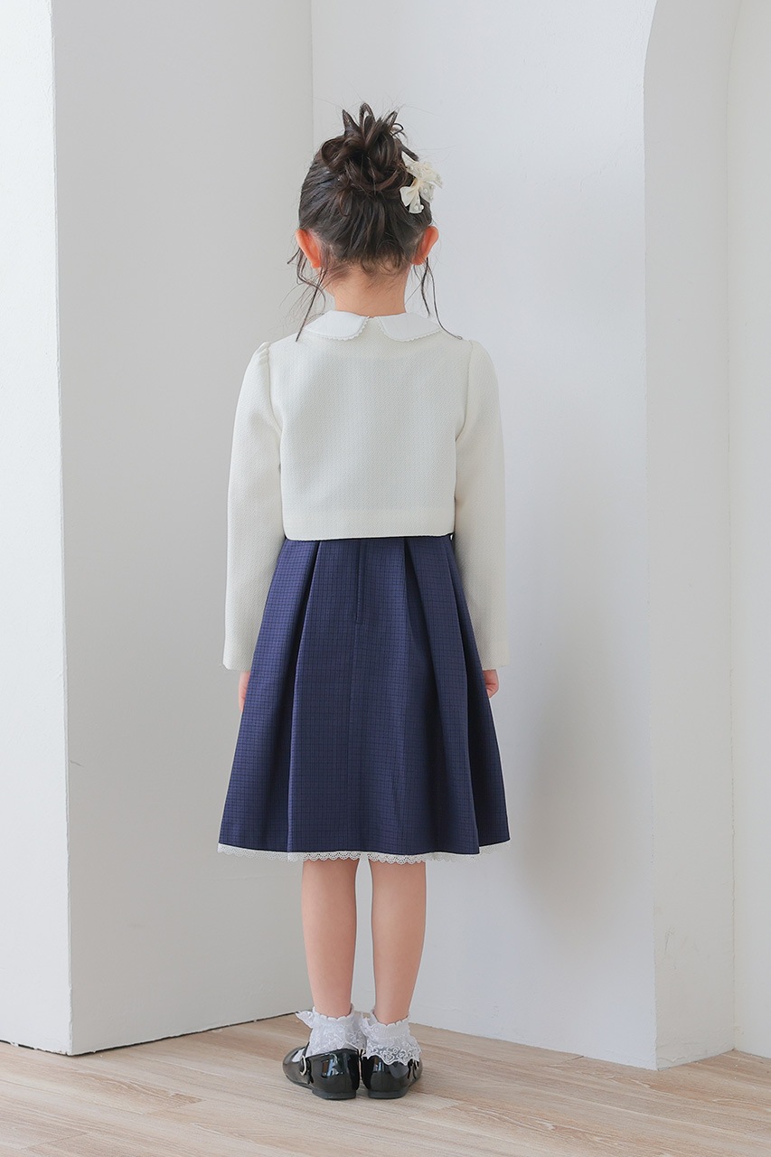 Girls ホワイトボレロアンサンブル 110cm(ワンピース/ボレロ