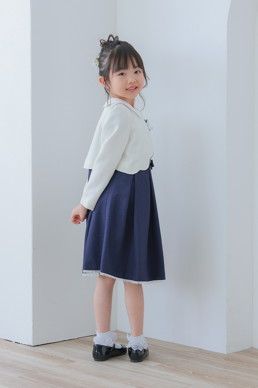 Girls ホワイトボレロアンサンブル 110cm(ワンピース/ボレロ