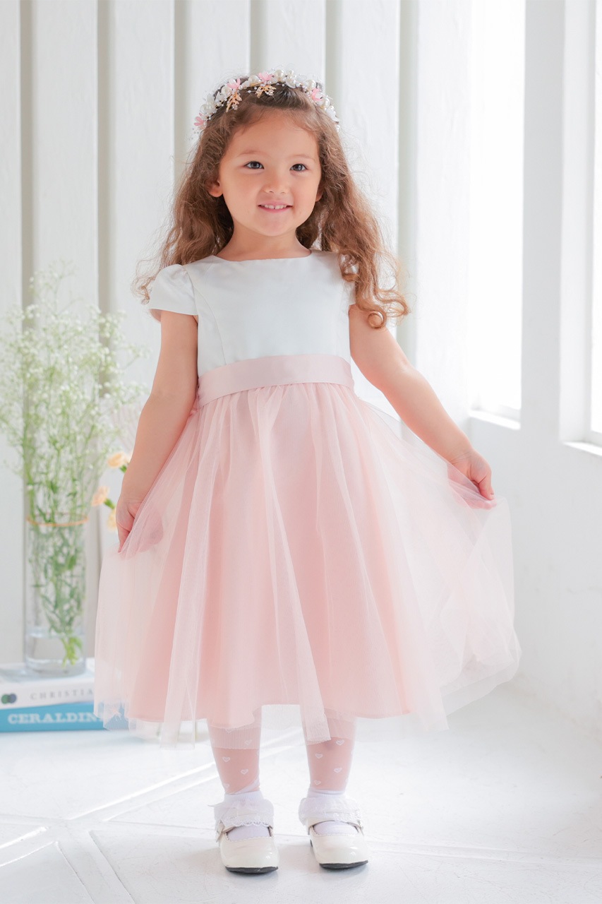 販売のみ】Kids パール＆フラワー ヘッドドレス ピンク｜結婚式の