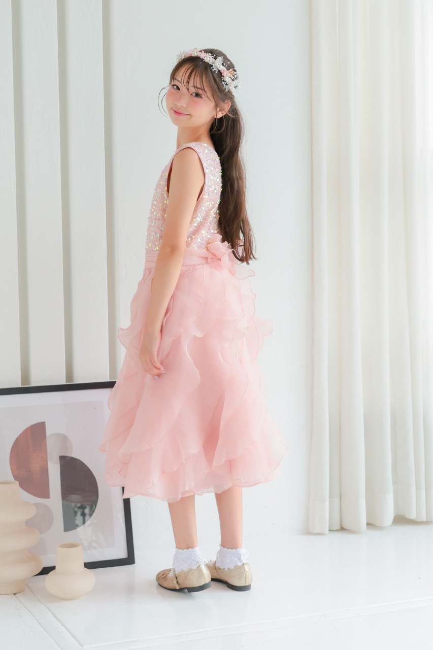 販売のみ】Kids パール＆フラワー ヘッドドレス ピンク｜結婚式の