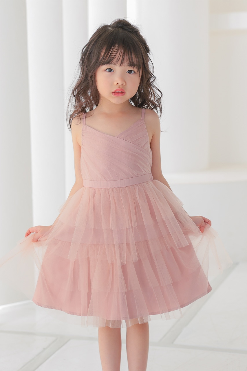 Kids ティアードチュールドレス 3歳｜結婚式のパーティードレスなら