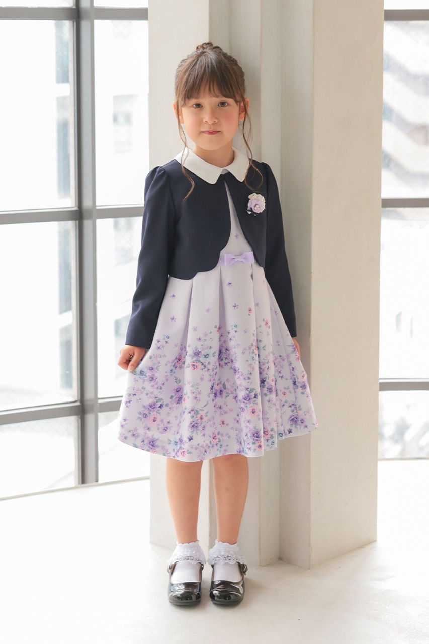 Girls パネルフラワーアンサンブル 120cm(ワンピース/ボレロ