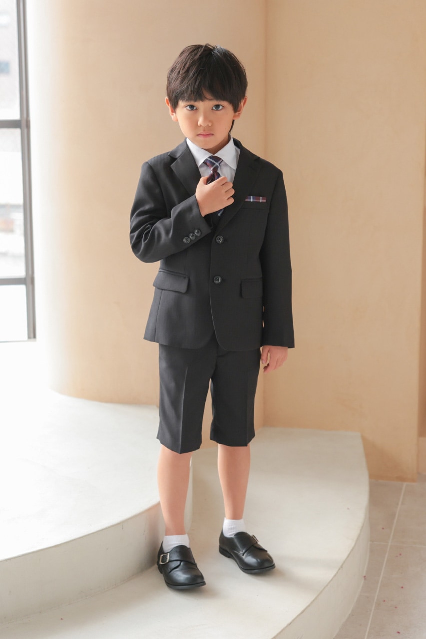Boys ストライプフォーマルスーツ ブラック 120cm(シャツ/ジャケット