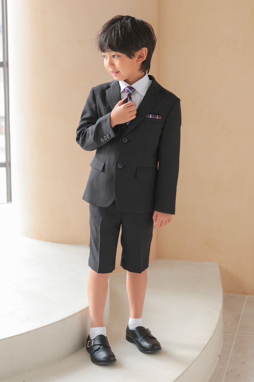 Boys ストライプフォーマルスーツ ブラック 120cm(シャツ/ジャケット
