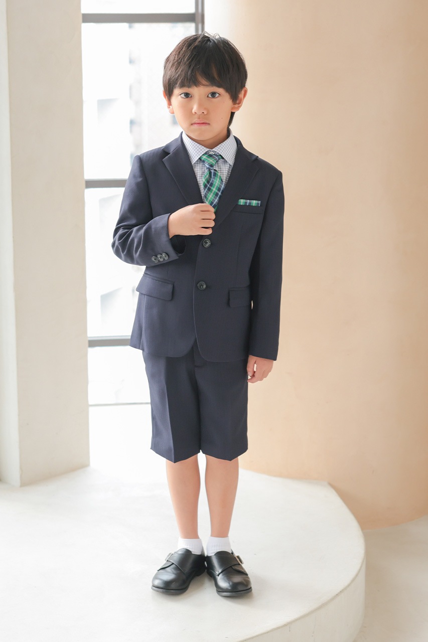 Boys ストライプフォーマルスーツ ネイビー 120cm(シャツ/ジャケット