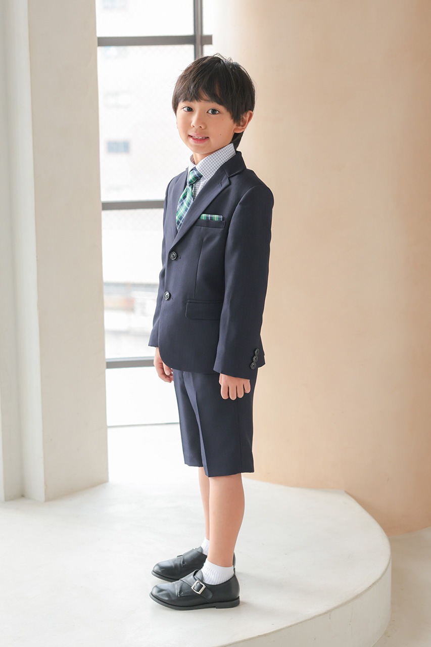 Boys ストライプフォーマルスーツ ネイビー 130cm(シャツ/ジャケット