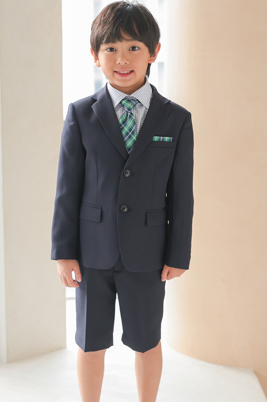 Boys ストライプフォーマルスーツ ネイビー 130cm(シャツ/ジャケット