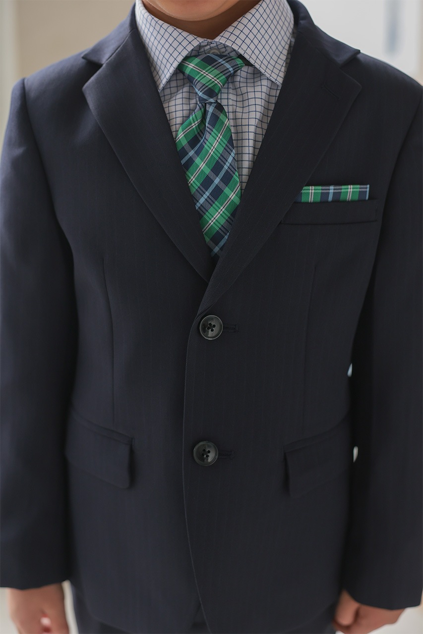 Boys ストライプフォーマルスーツ ネイビー 130cm(シャツ/ジャケット