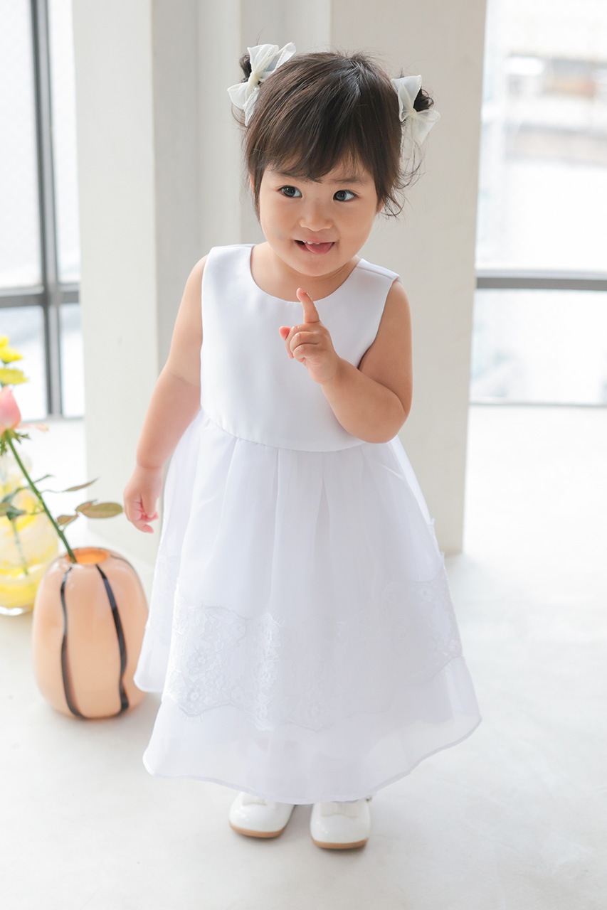 Baby バックリボンオーガンジードレス 80-85cm｜結婚式のパーティー 