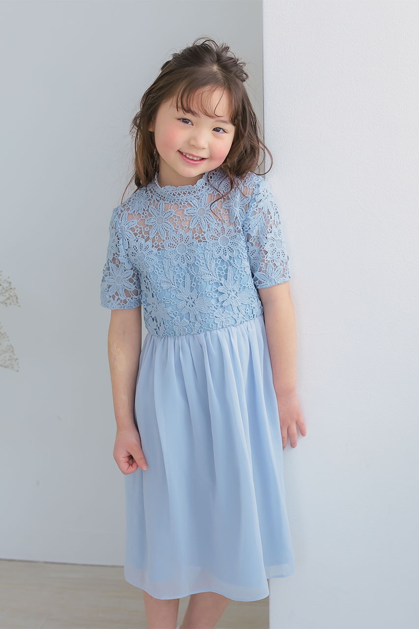 Kids ハイネックAラインドレス 4歳｜結婚式のパーティードレスなら