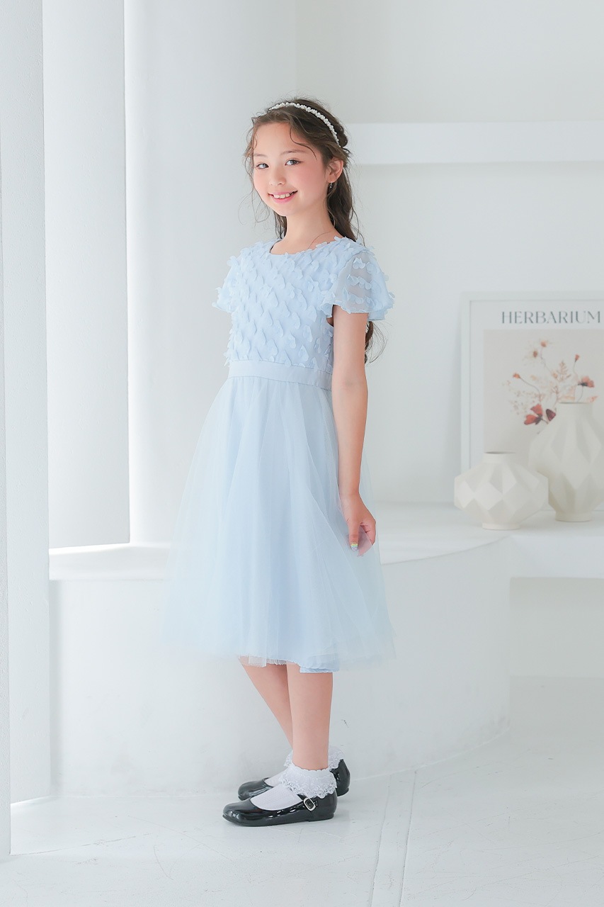 グレー フリル リボン付き チュールドレス グレー フリル リボン付き チュールドレス リボンつきチュール