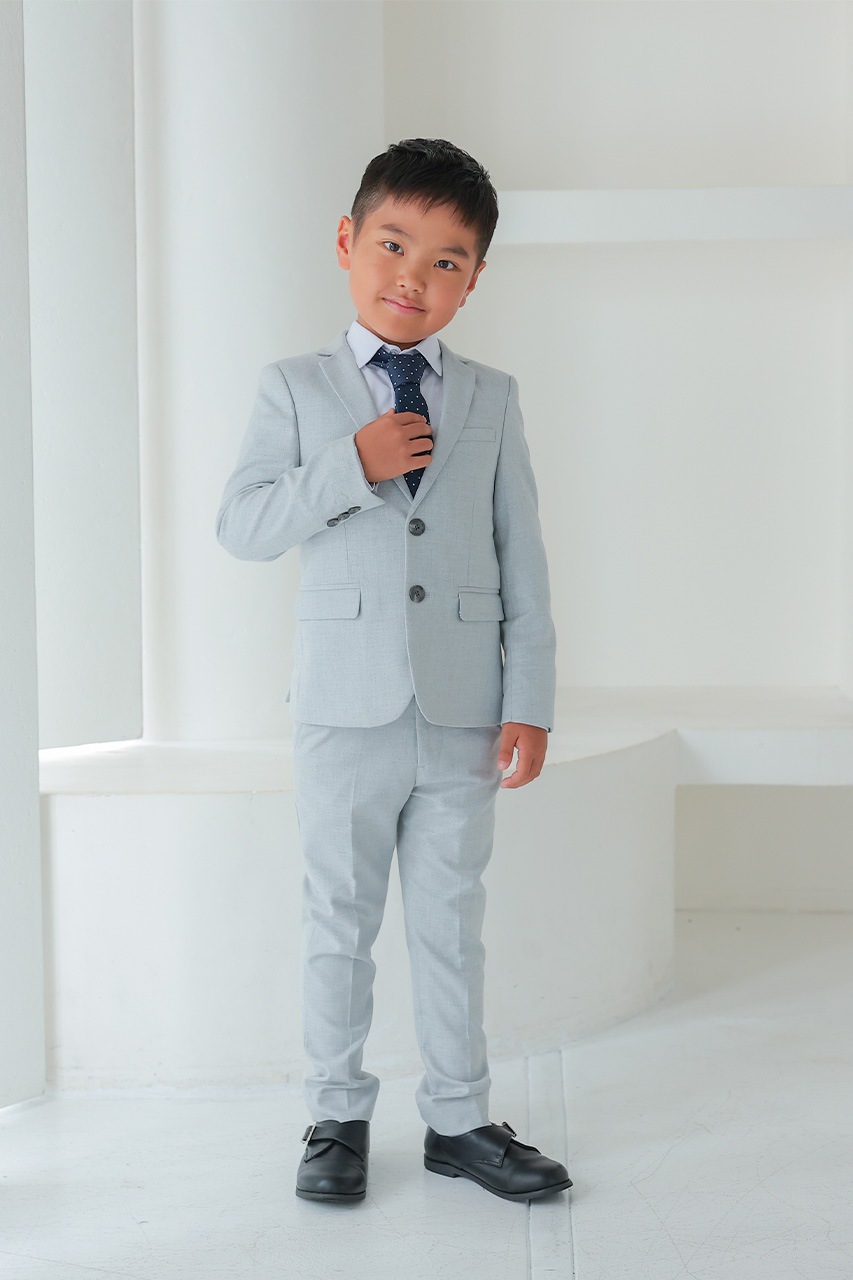 Boys フランネルジャケットスーツセット グレー 120cm(シャツ 