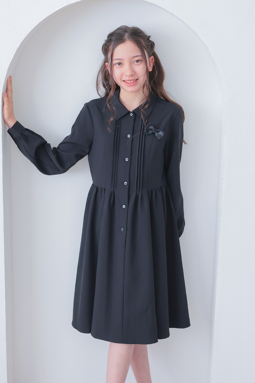 Girls タックリボンフォーマルワンピース 160cm｜結婚式の