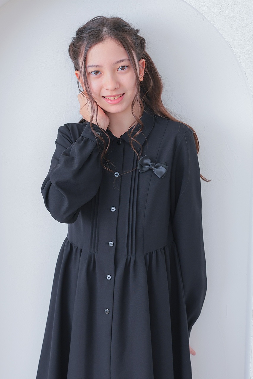 Girls タックリボンフォーマルワンピース 160cm｜結婚式のパーティー