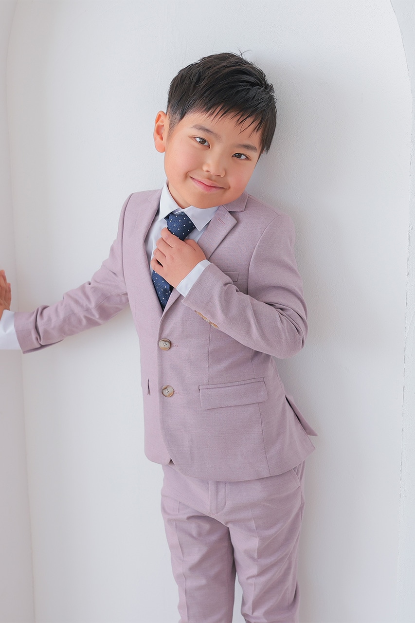 Boys フランネルジャケットスーツセット ピンク 120cm(シャツ