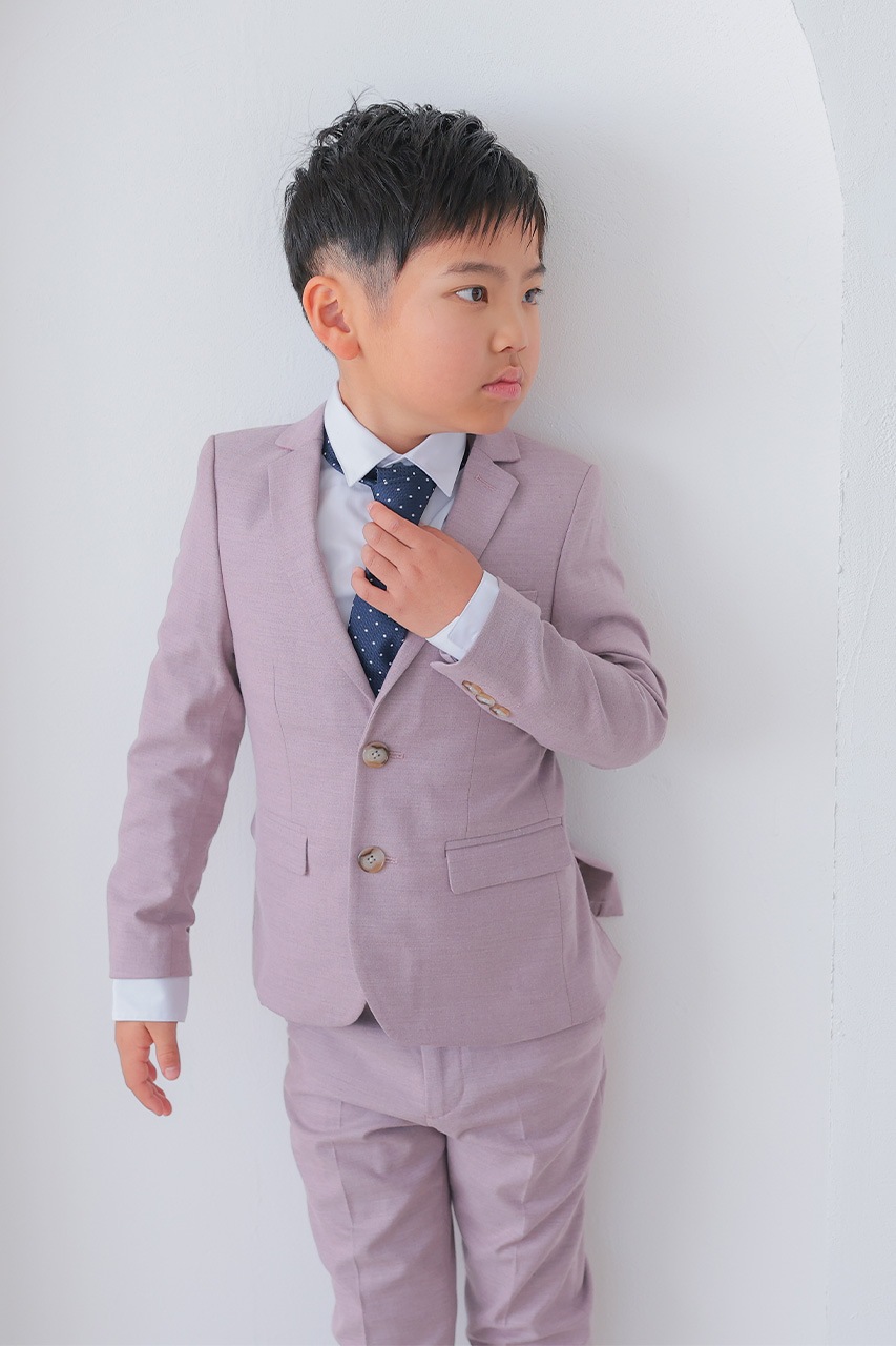 Boys フランネルジャケットスーツセット ピンク 120cm(シャツ