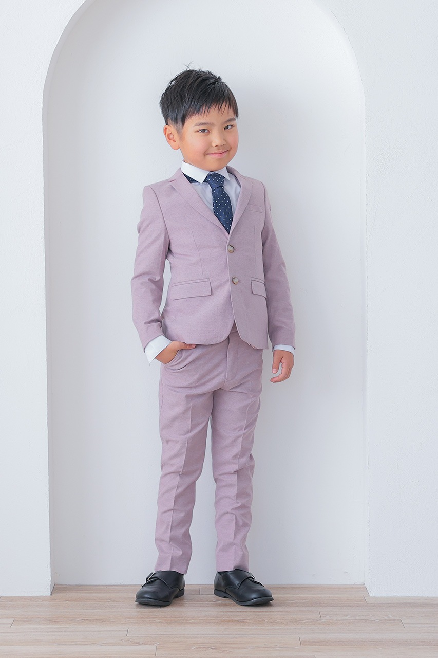 Boys フランネルジャケットスーツセット ピンク 120cm(シャツ
