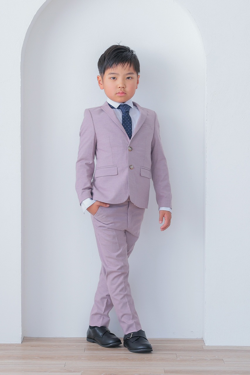 Boys フランネルジャケットスーツセット ピンク 120cm(シャツ