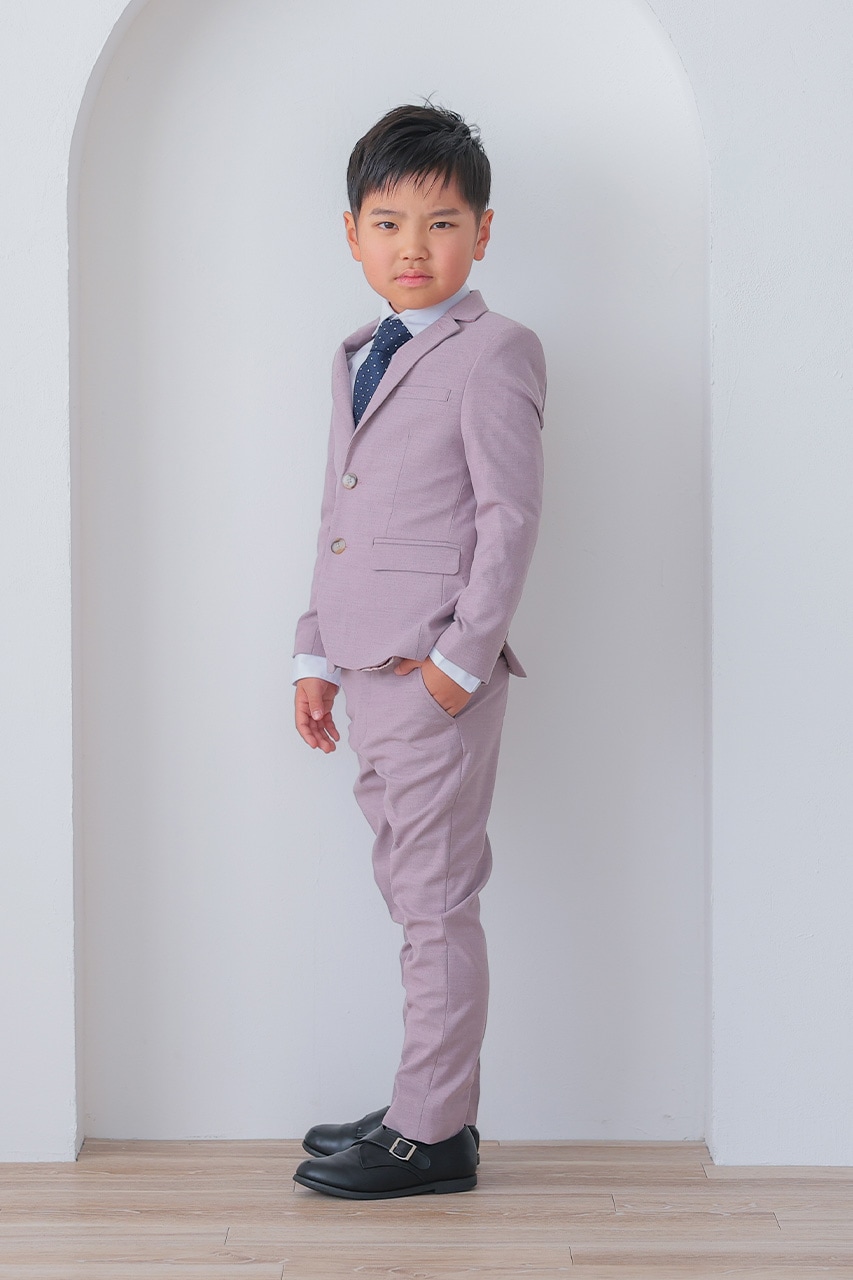 男の子 スーツジャケット グルービーカラーズ fis Boys フランネルジャケットスーツセット ピンク 120cm(シャツ