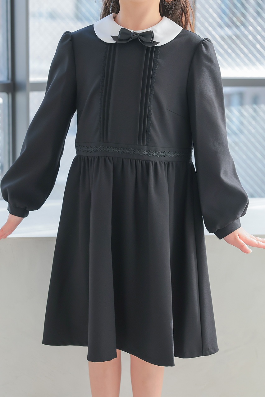 Girls 白襟フォーマルワンピース 110cm｜結婚式のパーティードレスなら