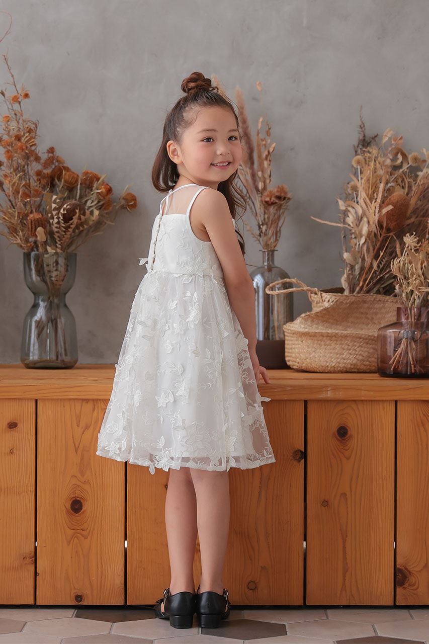 Kids レース刺繍フェアリードレス 5歳｜結婚式のパーティードレスなら