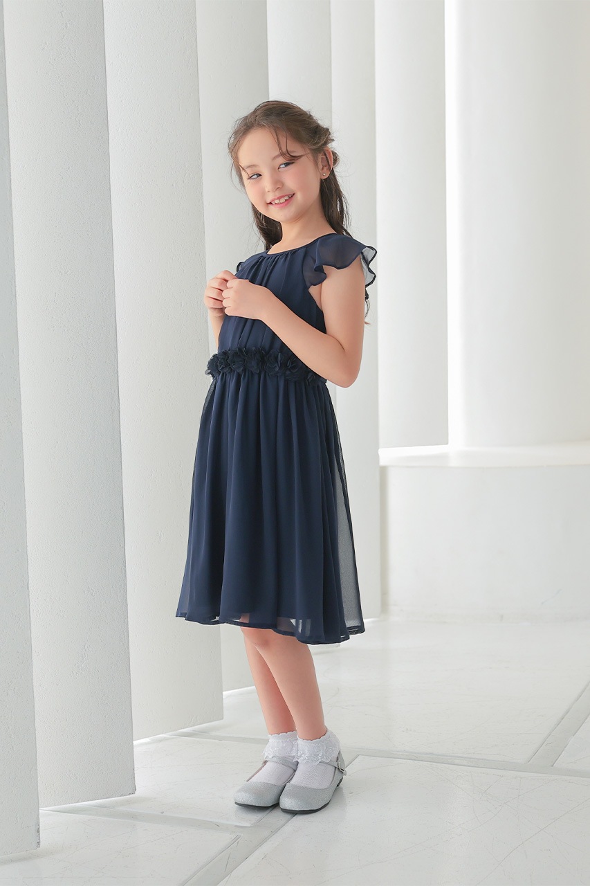 Kids ウエストフラワーシフォンドレス 10歳｜結婚式のパーティー